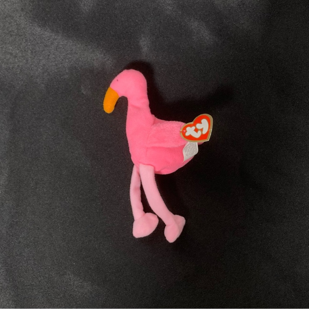 ⭐️ Vintage 1993 Pinky The Flamingo Teanie Beanie Baby McDonald’s Happy Meal Toy